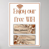 Seaside Themed Wifi Sign ポスター (正面)