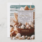 Seaside Wedding Celebrations on the Beach 招待状 (正面)