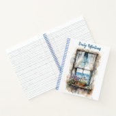 Seaside Window View Watercolor Coastal Scene ノートブック (内部)