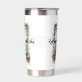 Seaside Window View Watercolor Coastal Scene 保温保冷タンブラー (左面)