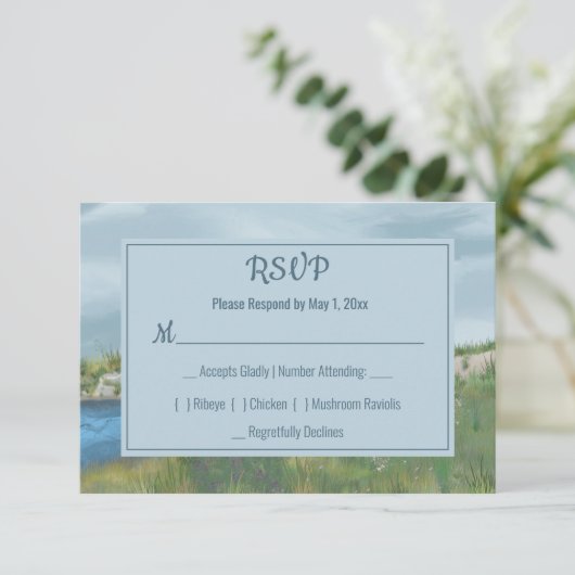 Seasidel RSVP色彩の鮮やかカード 出欠カード