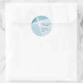 SEASON ADDRESS STICKER :: modernista snowflake 3 ラウンドシール (バッグ)