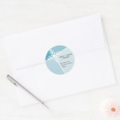 SEASON ADDRESS STICKER :: modernista snowflake 3 ラウンドシール (封筒)