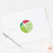 SEASON ADDRESS STICKER :: modernista snowflake 5 ラウンドシール (封筒)