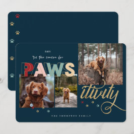 Season For PawsitivityおもしろいPet 3フォトコラージュ シーズンカード