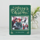 Season Glow 3フォトクリスマスカード シーズンカード (スタンド正面)