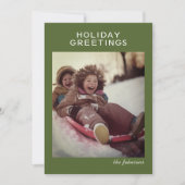 Season Greetingsミニマルモダンリストの署名写真 シーズンカード (正面)