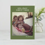 Season Greetingsミニマルモダンリストの署名写真 シーズンカード (スタンド正面)