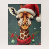 Season Greetings Giraffe ジグソーパズル (縦)