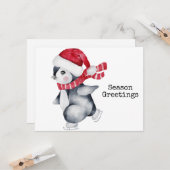Season Greetings Penguin  カード (正面/裏面インサイチュ)