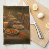 Season of Gatherings Wide Border Kitchen Towels キッチンタオル (四つ折り)