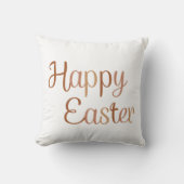 Season of Happy Easter, Cute Brown Lettering  クッション (正面)