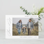 Season of Joy家族の写真クリスマス シーズンカード (スタンド正面)