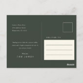 Season of Joy エレガント Green Family写真クリスマス ポストカード (裏面)