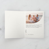 Season of Joy Elegant Calligraphy Photo Folded シーズンカード (内部)