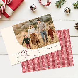 Season of Joy Family Christmas Photo Red Bow シーズンカード