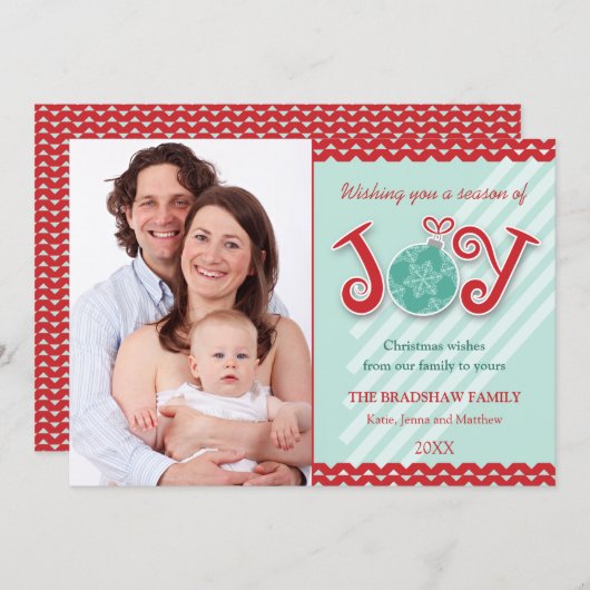 Season of Joy Holiday写真 シーズンカード (正面/裏面)