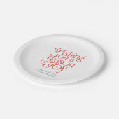 Season of Joy Holiday Plates Personalized ペーパープレート (アングル)