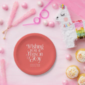 Season of Joy Holiday Plates Personalized ペーパープレート (パーティー)