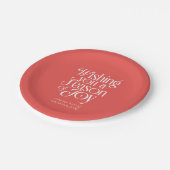 Season of Joy Holiday Plates Personalized ペーパープレート (アングル)