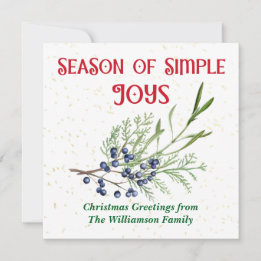 Season of Simple Joys Blue Juniper Christmas シーズンカード