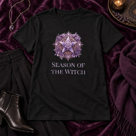 Season of the Witch – 紫色の五芒星ウィッチコア Tシャツ
