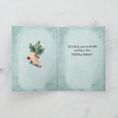 Season’s Greetings Vintage Ice Skates Holiday カード (内部)