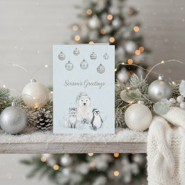 Season’s Greetings Winter Arctic Animals シーズンカード