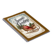 Season’s Greetings Winter Sleigh Notebook ノートブック (右側)