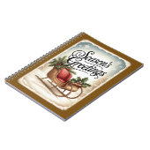 Season’s Greetings Winter Sleigh Notebook ノートブック (左側)
