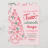 Season Two Celebrate Coquette Christmas Birthday 招待状 (正面/裏面)