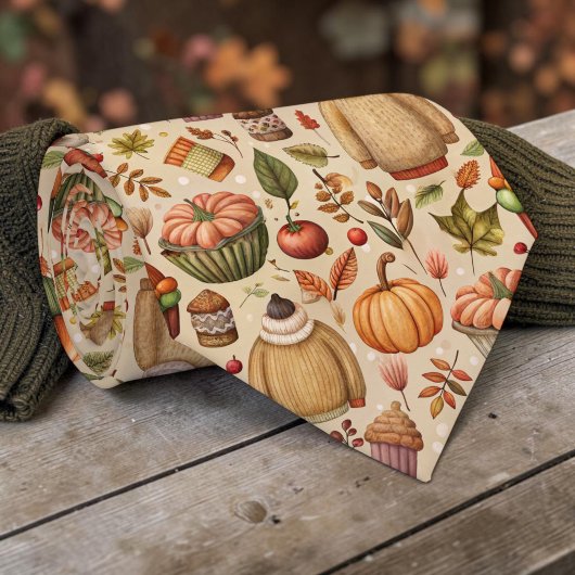 Seasonal Autumn Fall Harvest Necktie Tie ネクタイ