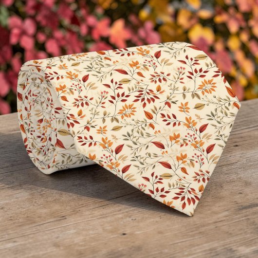 Seasonal Autumn Fall Leaves Necktie Tie ネクタイ