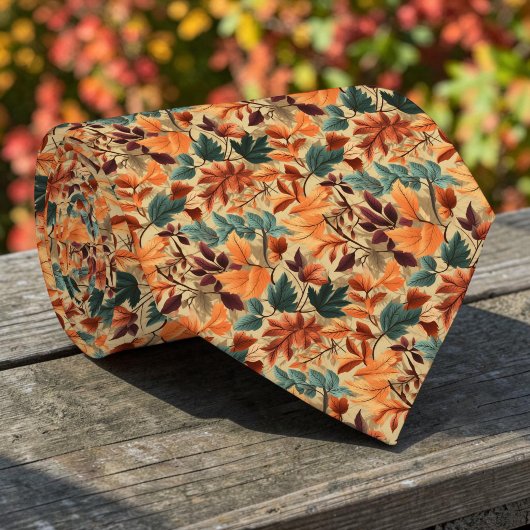 Seasonal Autumn Fall Leaves Necktie Tie ネクタイ