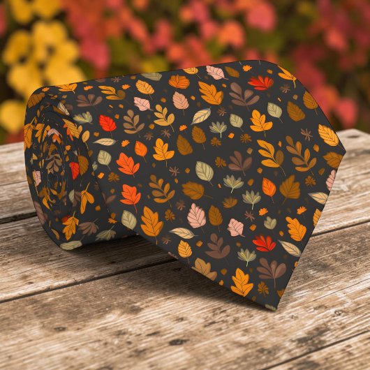 Seasonal Autumn Fall Leaves Necktie Tie ネクタイ