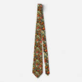 Seasonal Autumn Fall Mushroom Necktie Tie ネクタイ (正面)