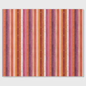Seasonal Fall Striped  ラッピングペーパー (フラット)