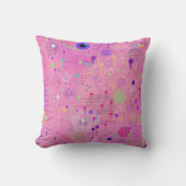 Seasonal Fruit Salad: Abstract Painting クッション (正面)