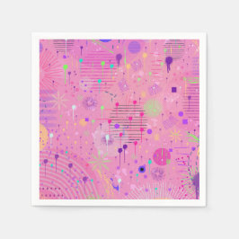 Seasonal Fruit Salad: Abstract Painting スタンダードカクテルナプキン