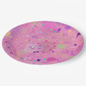 Seasonal Fruit Salad: Abstract Painting ペーパープレート (アングル)