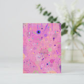 Seasonal Fruit Salad: Abstract Painting ポストカード (スタンド正面)