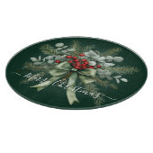 Seasonal Greenery with White Script  カッティングボード (角)
