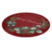 Seasonal Greenery with White Script  カッティングボード (角)