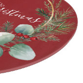 Seasonal Greenery with White Script  カッティングボード (角)