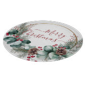 Seasonal Greenery with White Script  カッティングボード (角)