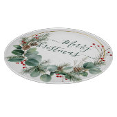 Seasonal Greenery with White Script  カッティングボード (角)