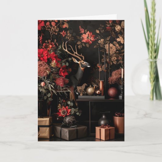 Seasonal Greeting Card • Luxe Christmas Aesthetic カード (正面)