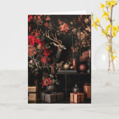 Seasonal Greeting Card • Luxe Christmas Aesthetic カード (黄色い花)