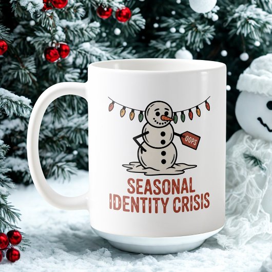 Seasonal Identity Crisis | Xmas Melting Snowman  コーヒーマグカップ