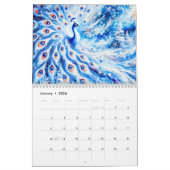 Seasonal Plumage – Botanical Peacocks Calendar カレンダー (1月 2026)